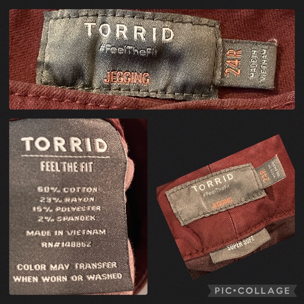 Torrid Super Soft Burgundy Jeggings